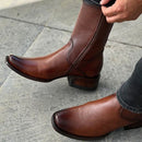 Kit Bota Maverick Masculino de Cuero Legítimo + 3 REGALOS: Cinturón, Sombrero y Cartera