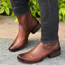 Kit Bota Maverick Masculino de Cuero Legítimo + 3 REGALOS: Cinturón, Sombrero y Cartera