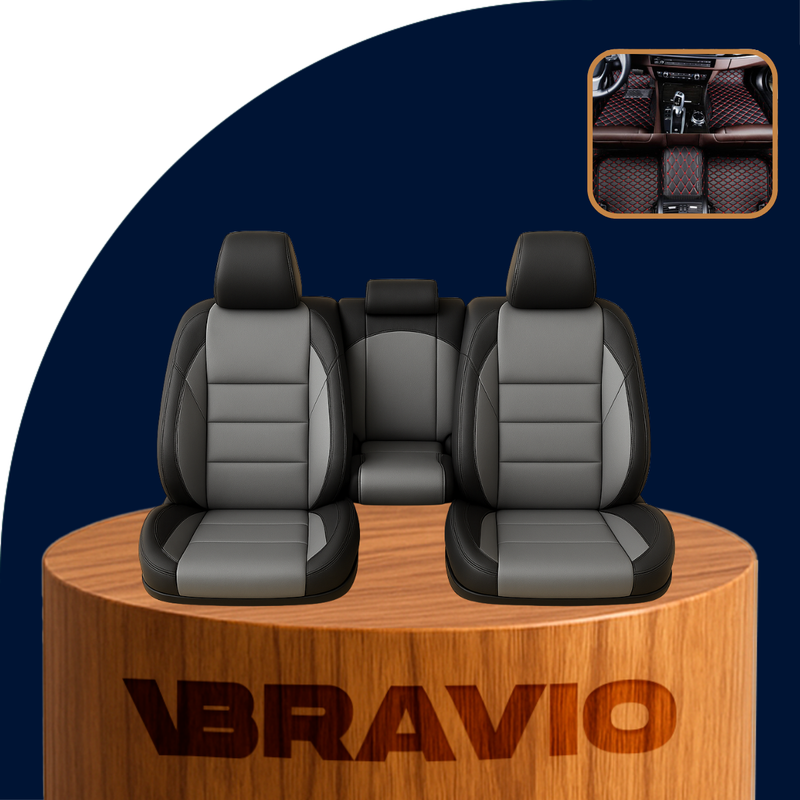 Funda Universal Veltrax Completa para Auto en Cuero Legítimo +3 REGALOS: Alfombras Automotrices