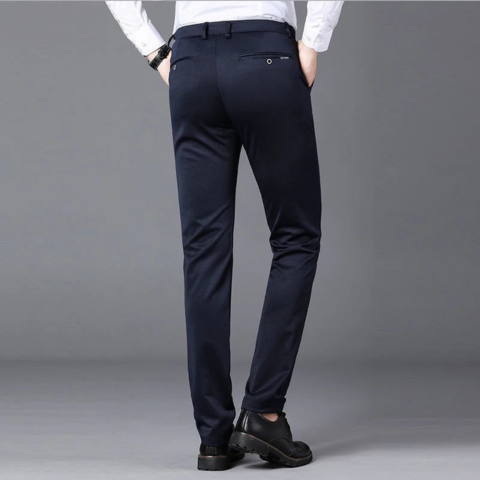 Kit de 3 Pantalones de Hombre en Seda Color Hielo y Elastano (¡Sofisticados y Duraderos!)