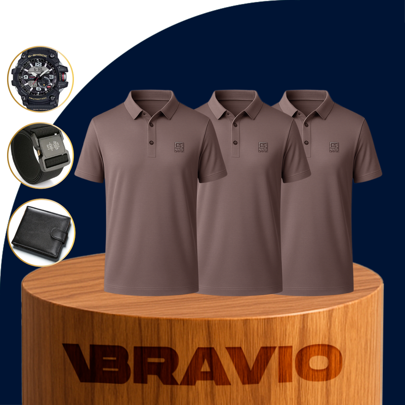 [Llevá 3 Pagá 2] Camisa Polo de Hombre Lanux en Algodón y Poliéster +REGALOS: Reloj, Cinturón y Billetera