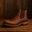 Kit Bota El Patrón en Cuero Legítimo +REGALOS: Sombrero de Cuero, Cinturón y Billetera